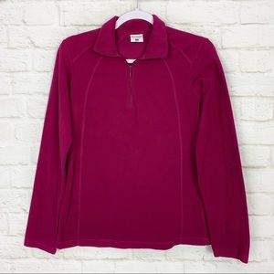 Columbia Fleece Magenta Quarter Zip Pullover Top S